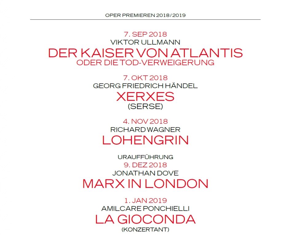 Spielplan Oper Bonn 2018/2019